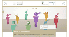 Desktop Screenshot of institut-plurilinguisme.ch