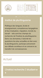Mobile Screenshot of institut-plurilinguisme.ch